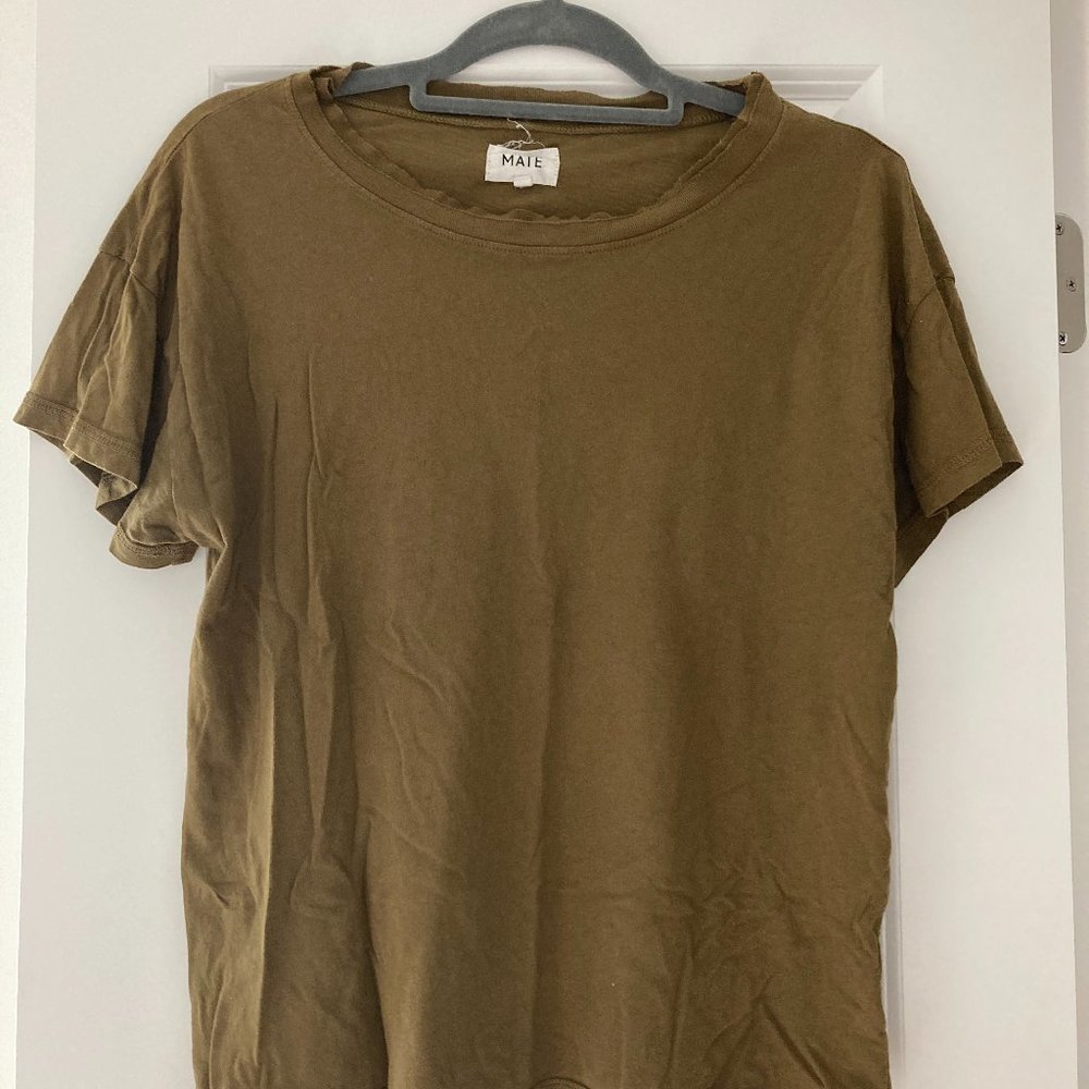 MATE the Label Raw Neck Tee Moss